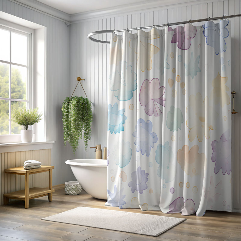 Cute Pastels - Premium Shower Curtain, 71" W x 74" L