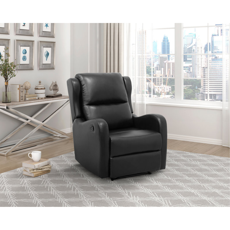 Fauteuil inclinable 1pc Comfort Seating, Manuel - Bouton-poussoir, Noir