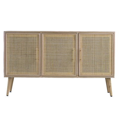 Meuble télé d'appoint en bois avec trois portes