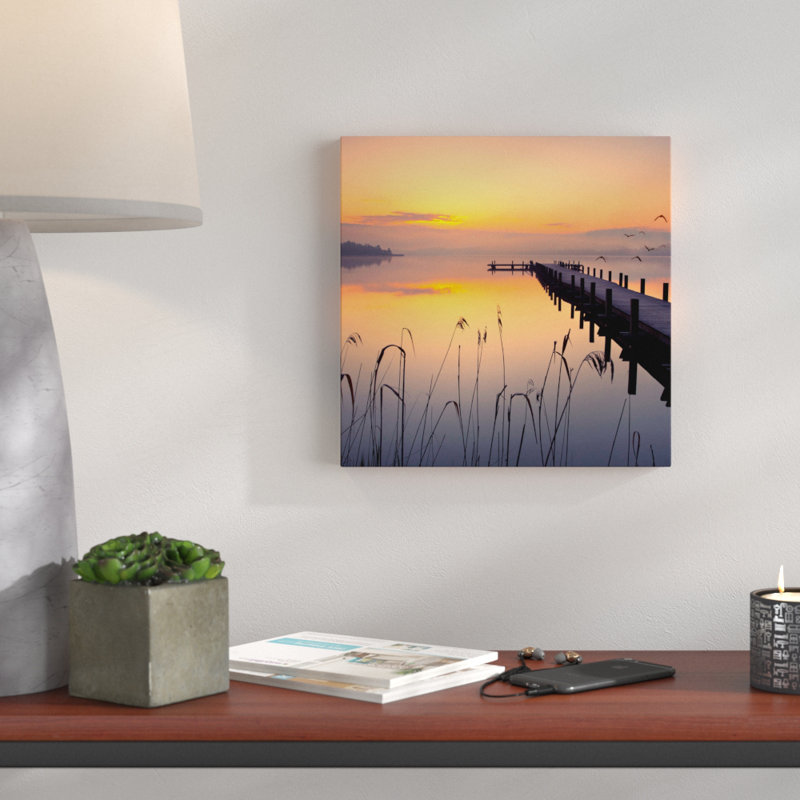 Evening Atmosphere - Graphic Art Print on Glass, 80 cm H x 80 cm W x 1.5 cm D
