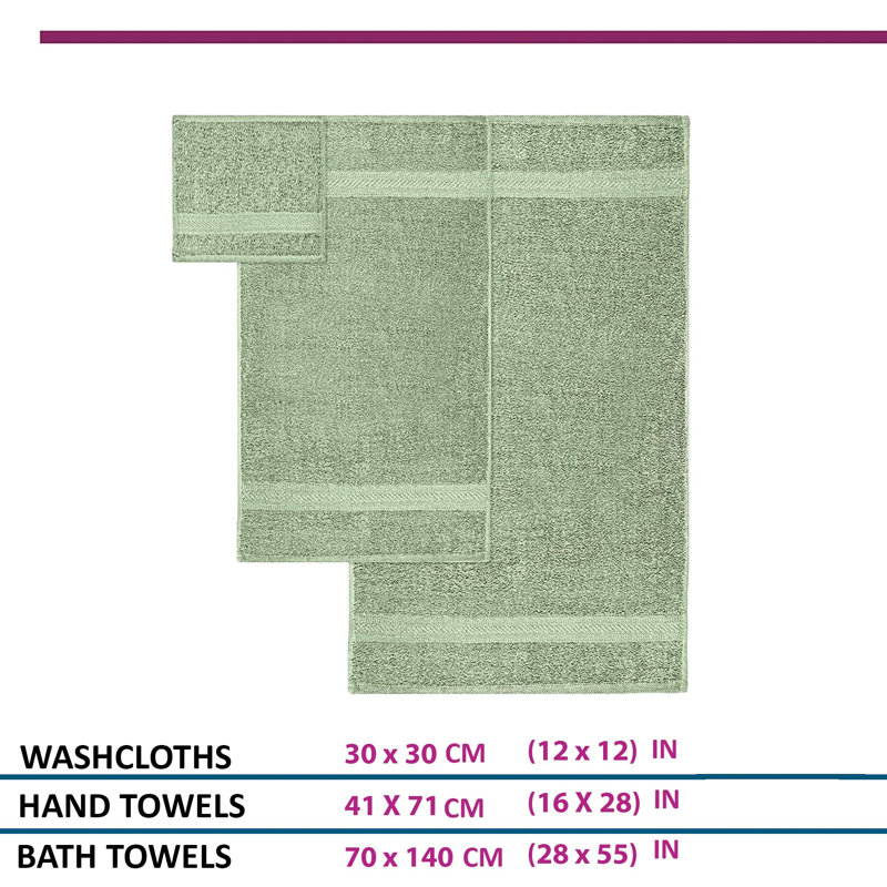 Nanhey 100% Cotton Mulit-Size Set, Green