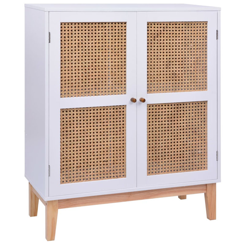 Vandiver 80cm Sideboard, White/Light Brown