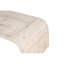 Table basse vintage au design artistique incurvé, montage facile, 122 cm (48 pouces), aspect antique naturel, bois massif, rangement ouvert pour un espace de vie principal, couleur et construction faciles à vivre.