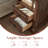 18'' W Nightstand With Charging Station, Wood End Table With 2 Drawers, Brown-8091652