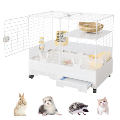 Cage à lapin avec cage à lapin, cochon d'Inde, chinchillas, cage pour petits animaux