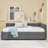 Velvet Upholstered Daybed with Trundle Wood Daybed Guest Bed Daybed Frame-106718287-113302850