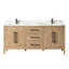 Meuble-lavabo en bois manufacturé et gris Griselde-91927739