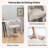 Modern Farmhouse Extendable 59.06" to 90.55" Table Dining Set for 4-8-699640339-699640332-699640342