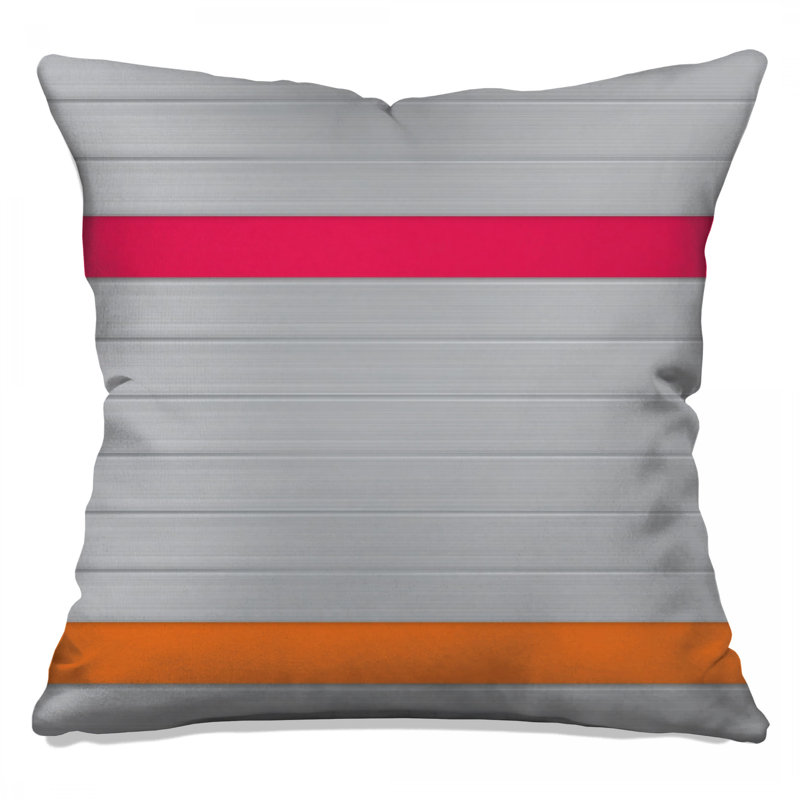 Gray Metal Stripes Double Sided Throw Pillows, 20 x 20 inches