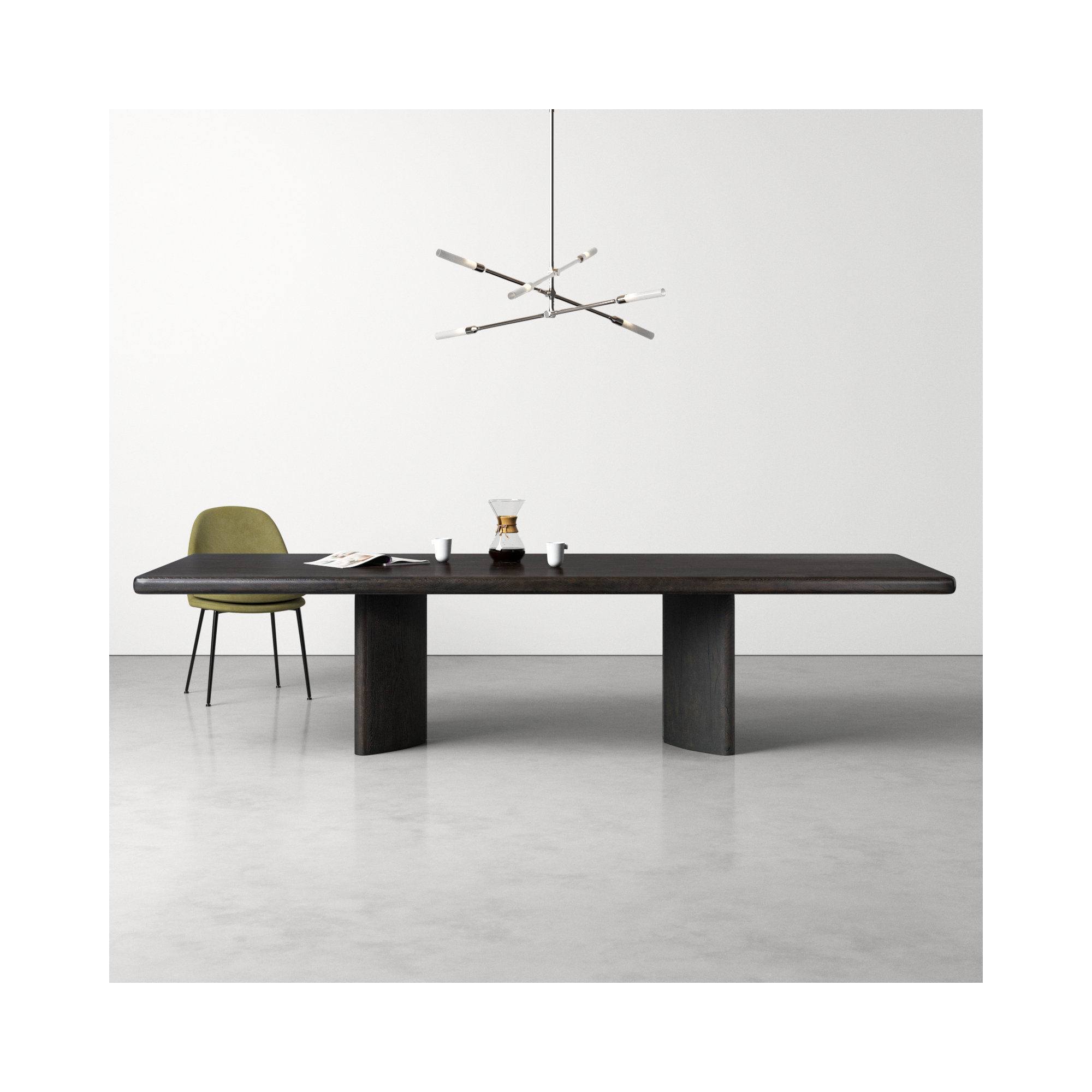 Imari 118'' Dining Table, Dark Espresso