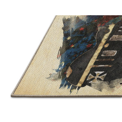 Tapis de la surface noire guitare