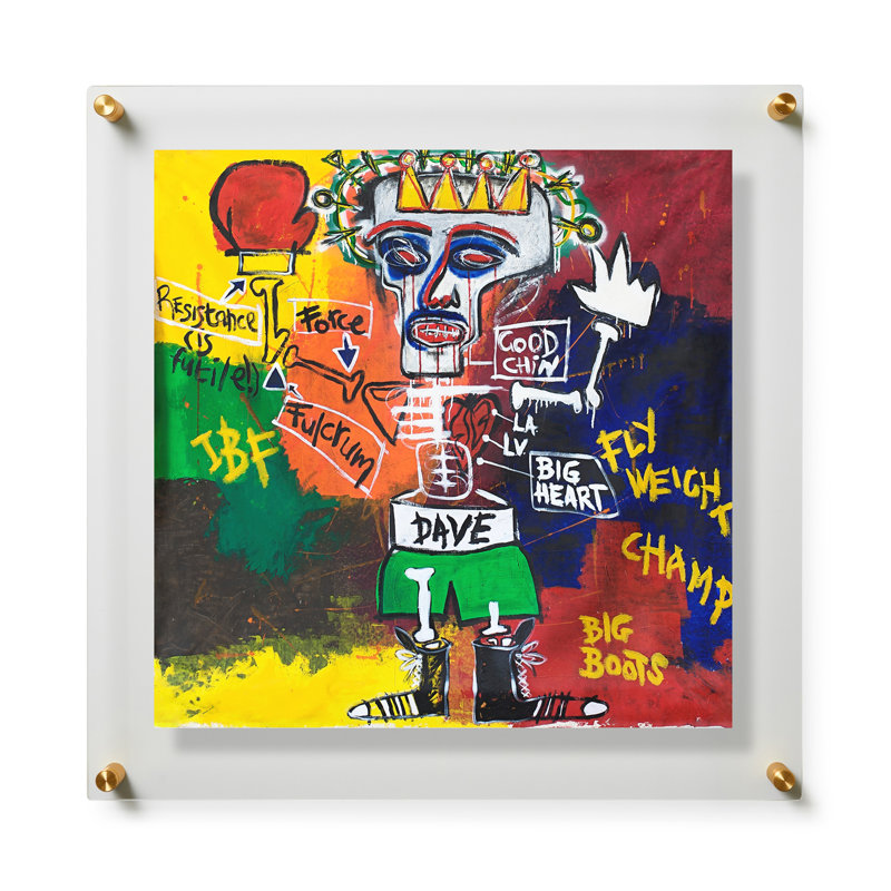 Dave Boy by Gareth Maguire, 20" H x 20" W, Gold/Clear Floater Framed