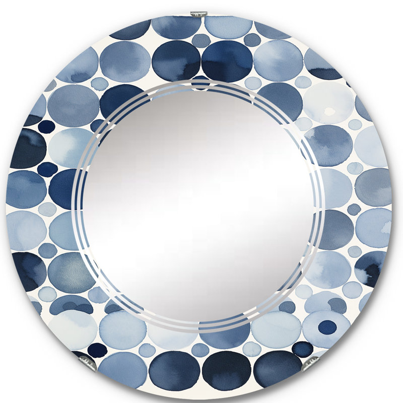 Derryhirk - Miroir mural moderne rond, 24 po x 24 po