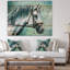«Gris cheval sur fond bleu», reproduction d'art-34273907-35222393