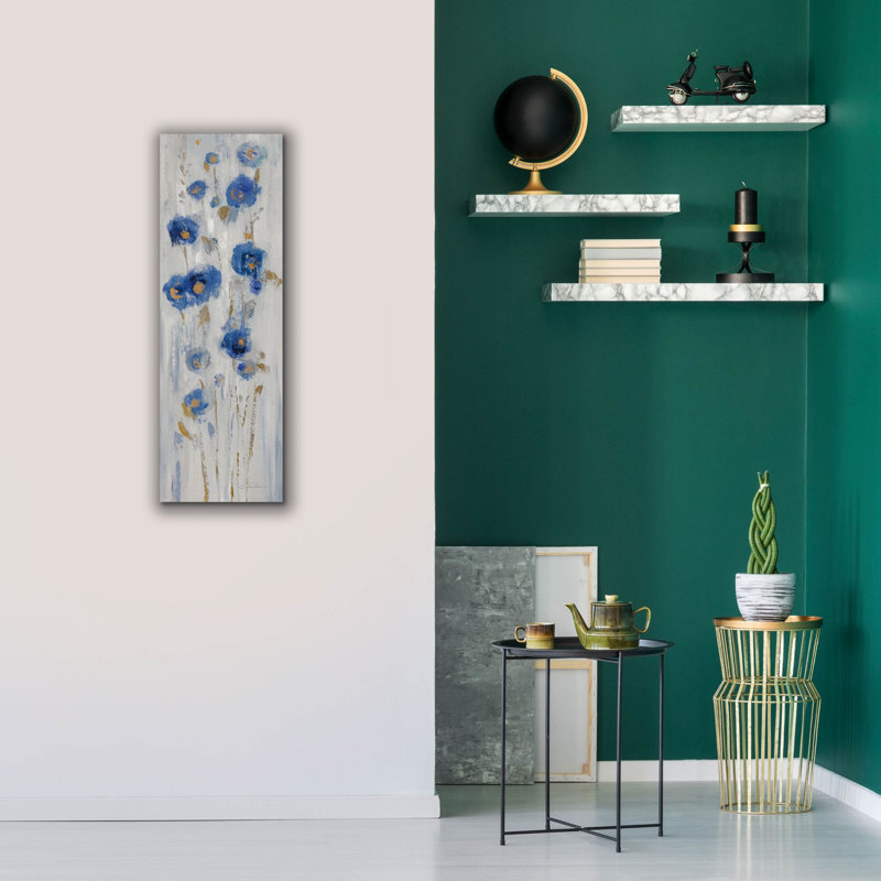 "Epic Graffiti" Neutral Seaside Flowers 2 "par Silvia Vassileva, art mural sur toile, H 36 po x l 12 po