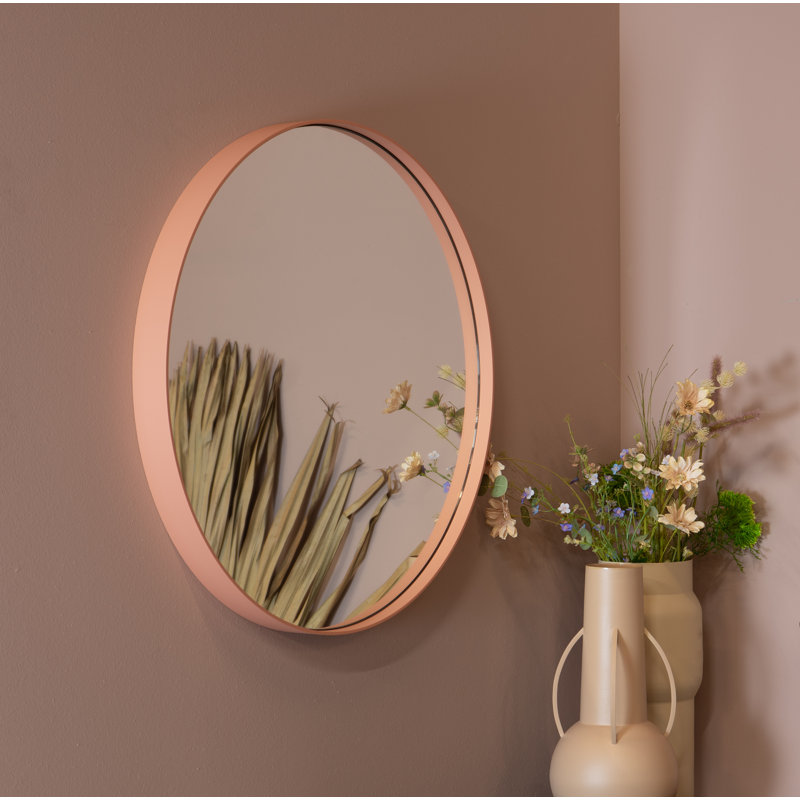 Donna Metal Flat Wall Mirror, Clay Terra