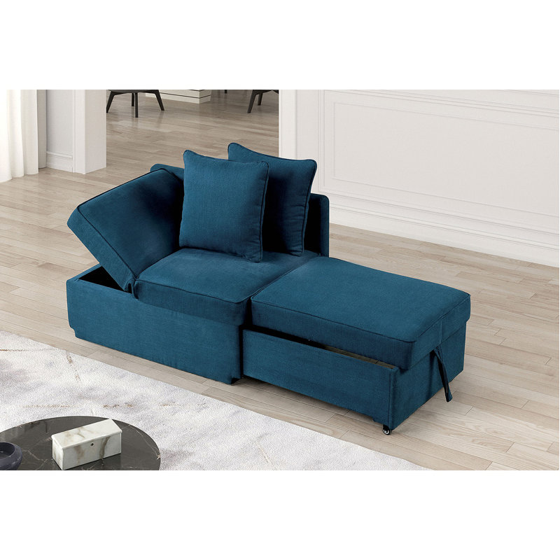 Fauteuil convertible 1pc, Bleu