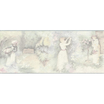 Bordure de papier peint l 15 pi x l 7 po country fleur Dolcie