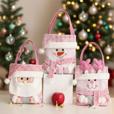 Christmas Tote Gift Bags Christmas Eve Gift Bags Candy Packaging Gift Boxes Handheld Decorations Christmas Candy Bags