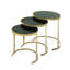 Ensemble de tables d'appoint en métal avec plateau en verre et miroir Oakengates-2063263798
