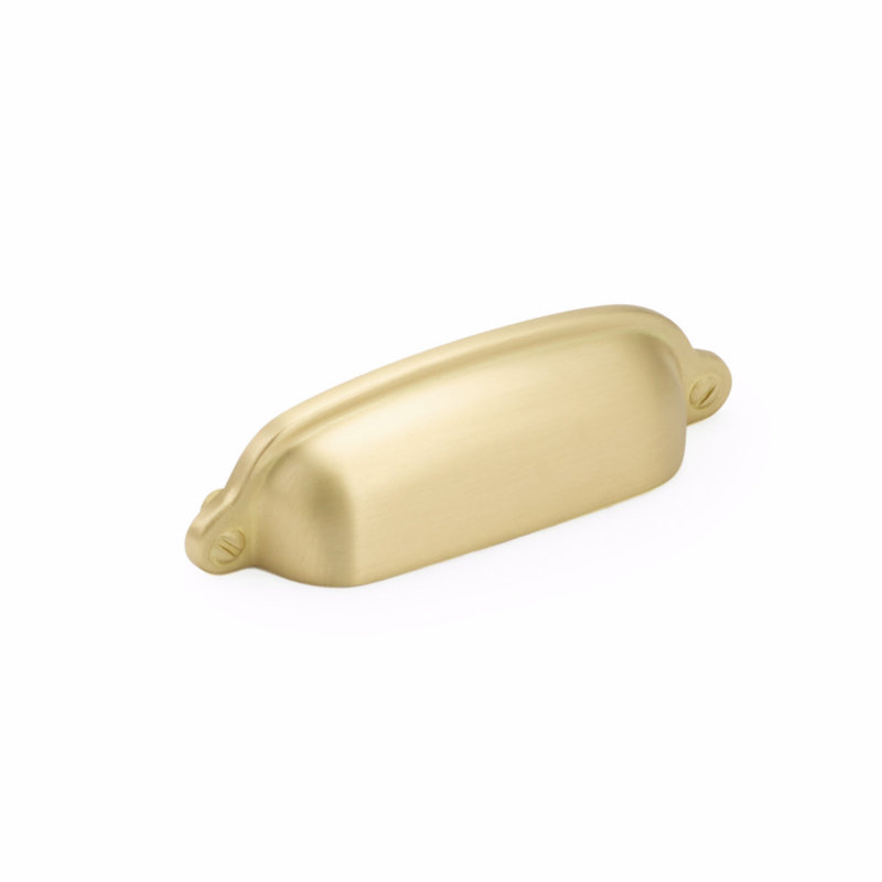 Country Cup / Bin Pull, Satin Brass