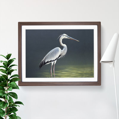 Ingenious Heron Bird 1 Piece Single Picture Frame Wall Art