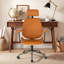 Fauteuil de bureau ergonomique en similicuir de style milieu du siècle et fauteuil de direction pivotant-1741607888