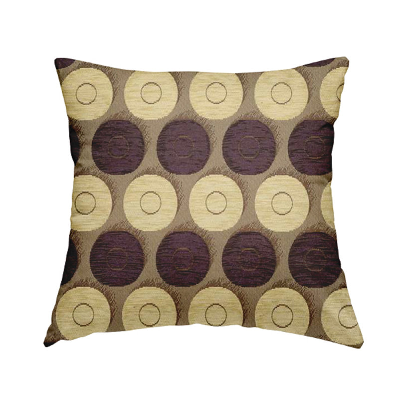 Southville Geometric Rectangular Cushion, Gold/Beige/Purple