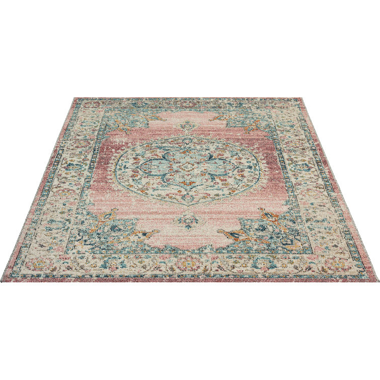 Kemp Power Loom Pink Rug