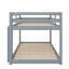 Lit superposé bas simple en bois avec échelle en bois-1079904433