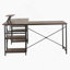 Bureau en L avec tablettes de rangement