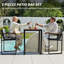 Ensemble de chaises de patio pour l'extérieur pour la salle à manger avec coussin haut résistant à l'eau