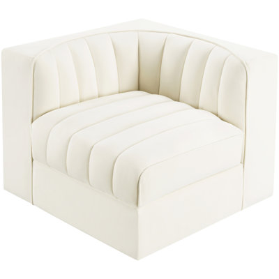 Chaise d'angle rembourrée en tissu Rummi