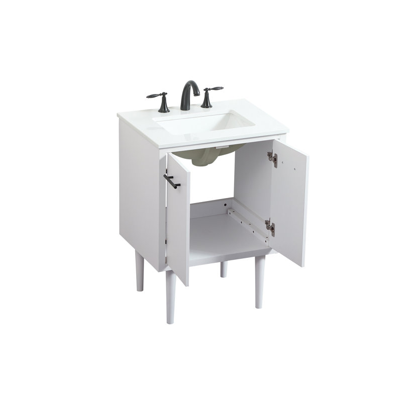 Ensemble de meuble-lavabo simple 24 po Cyrus, Blanc