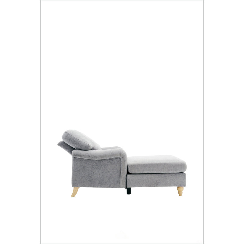 Canapé-lit avec pieds en bois massif, Polyester gris