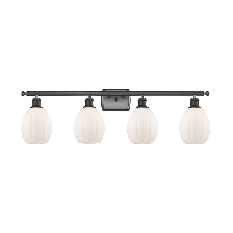 Fleury 4 - Light Dimmable Vanity Light, Matte White, Oil Rubbed Bronze, Incandescent