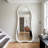 Curved White Wood Full Length Mirror