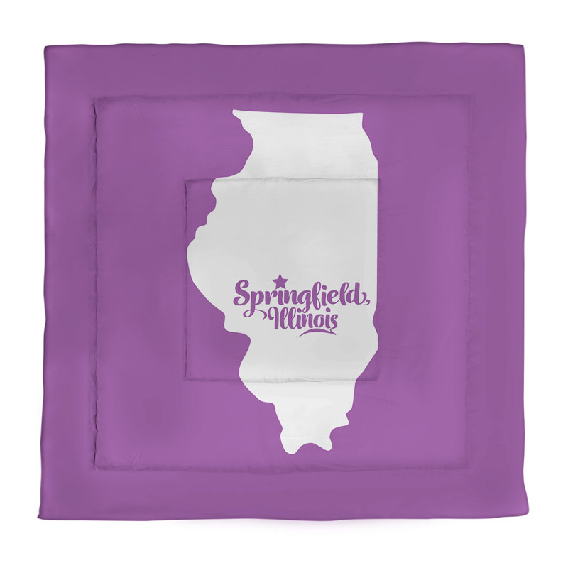Illinois Percale Comforter, Twin Comforter, Violet