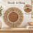 18.5" Rustic Round Wooden Wall Art Decorfor Living Room or Bedroom- Set of 2
