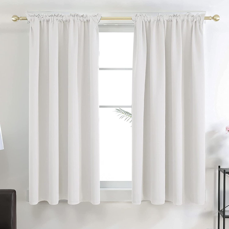 Northmoore Room Darkening Curtain Pair, 42" W x 63" L, Grayish White