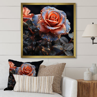 " Gold And Blue Rose Passion "