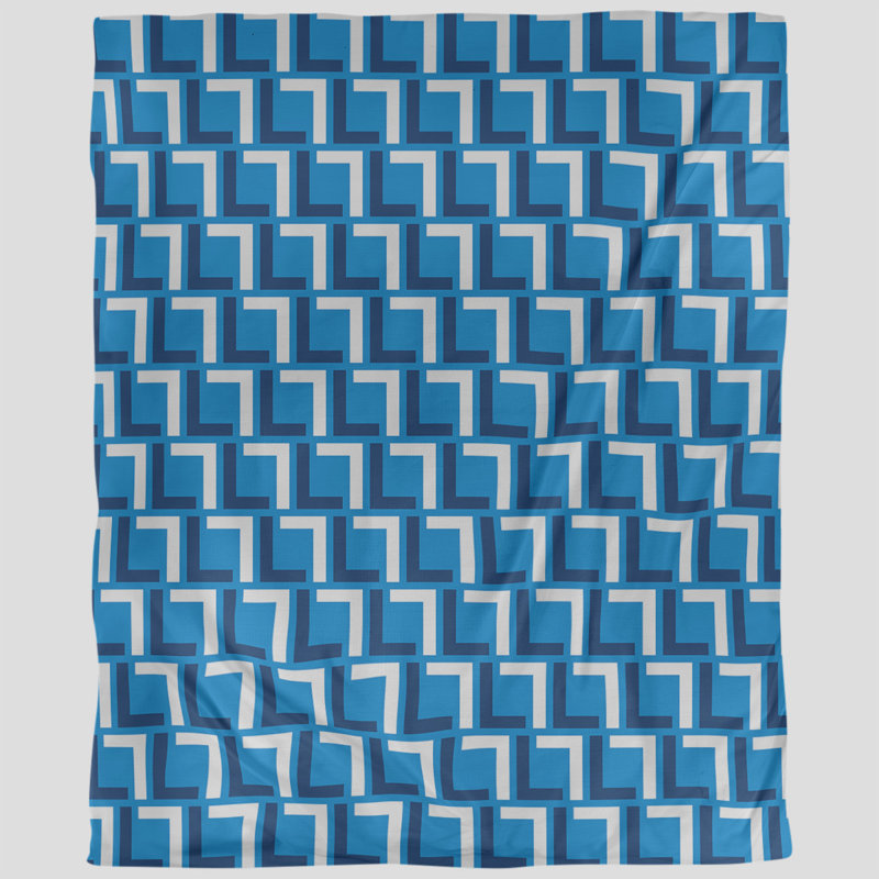 Housse de couette simple, Polyester brossé, Gold/Navy Blue/Powder Blue, Housse de couette simple TG