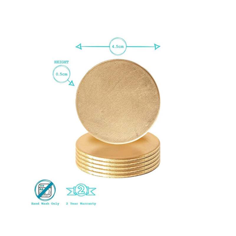 Metallic Coasters, Gold