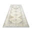Tapis de couloir unique en laine noué à la main de style années 1960 de 4 pi 8 po x 12 pi 2 po beige / gris