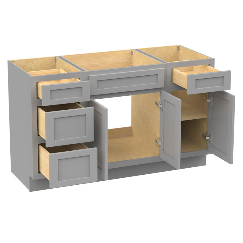 48 base de meuble-lavabo simple seulement, Gris