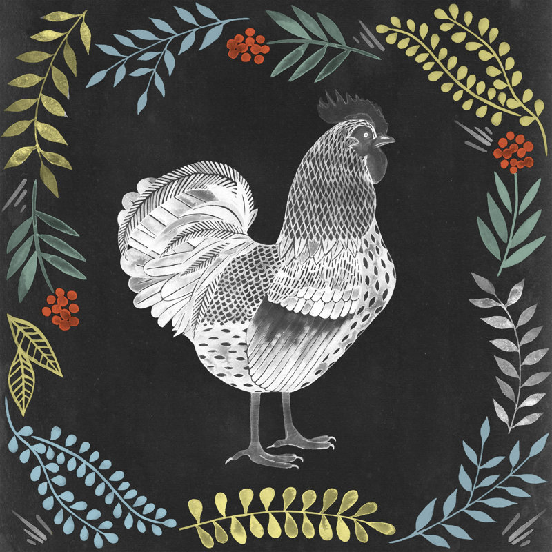 Chalkboard Farmhouse II by Grace Popp - Wrapped Canvas Painting, 30cm H x 30cm W