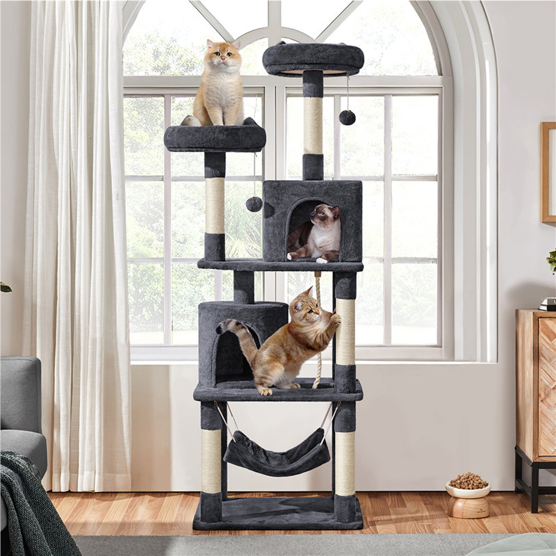 Arion 179cm H Cat Tree, Dark Grey