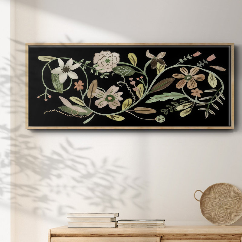 Fleurs pressées II - toile encadrée, H 20 po x l 50 po