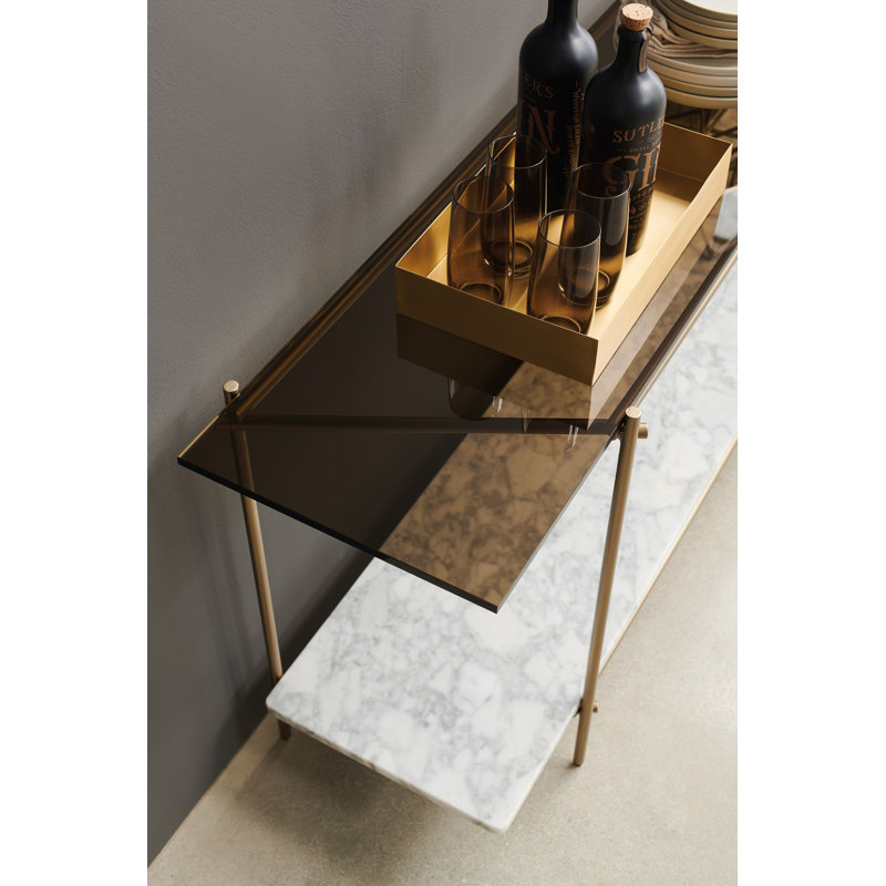 Modern Edge 72'' Glass Top Console Table