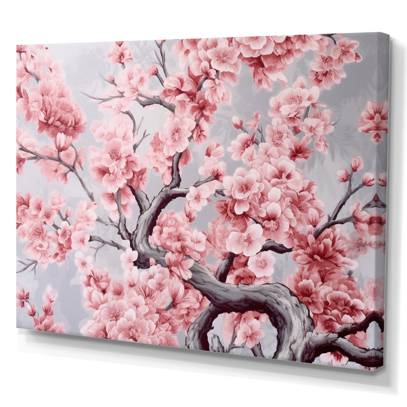 «Cherry Blossum Flower Whispers V», reproduction sur toile, Toile tendue, H 34 po x l 44 po x P 1,5 po